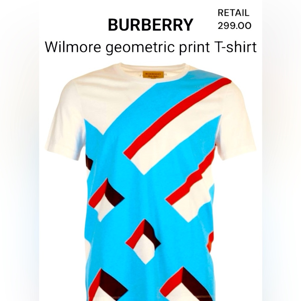 BURBERRY WILMORE GEOMETRIC PRINT
MEDIUM UNISEX PIT 20 L 26 NO SIGNS OF WEAR NICE - Picture 4 of 16
